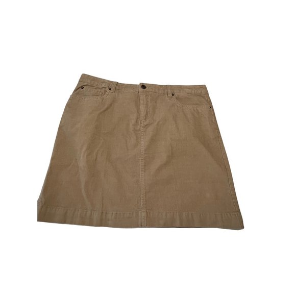 G.H.Bass & Co. Corduroy skirt size: 12 Color: Tan - Picture 4 of 8